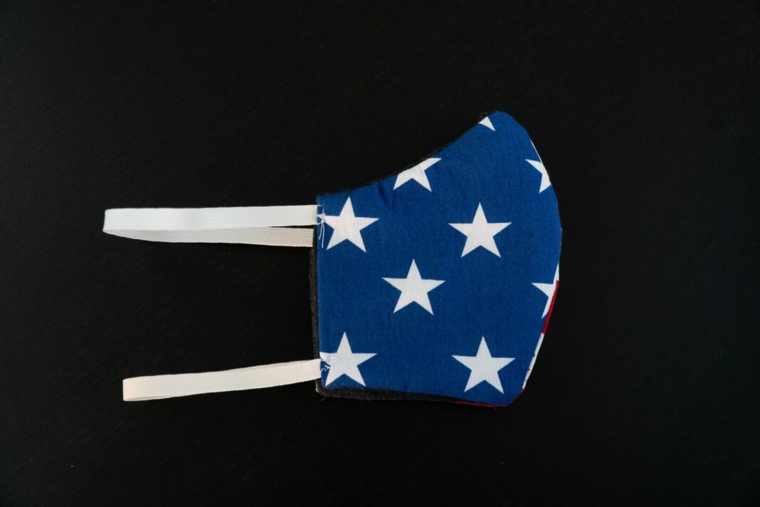 American flag COVID mask