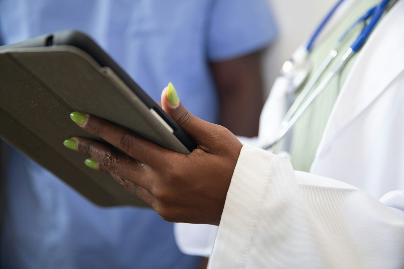 Doctor using a tablet