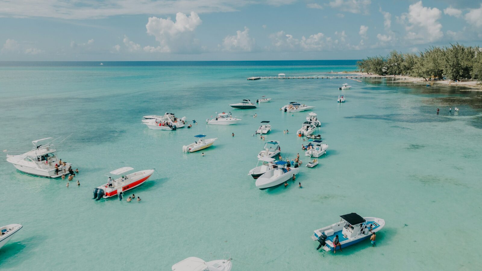 Boats in the water in the Cayman Islands