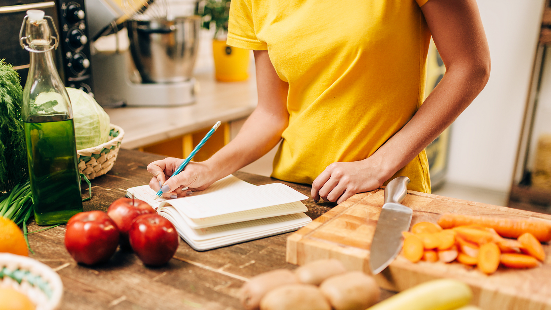 Person cooking on the kitchen, bio food