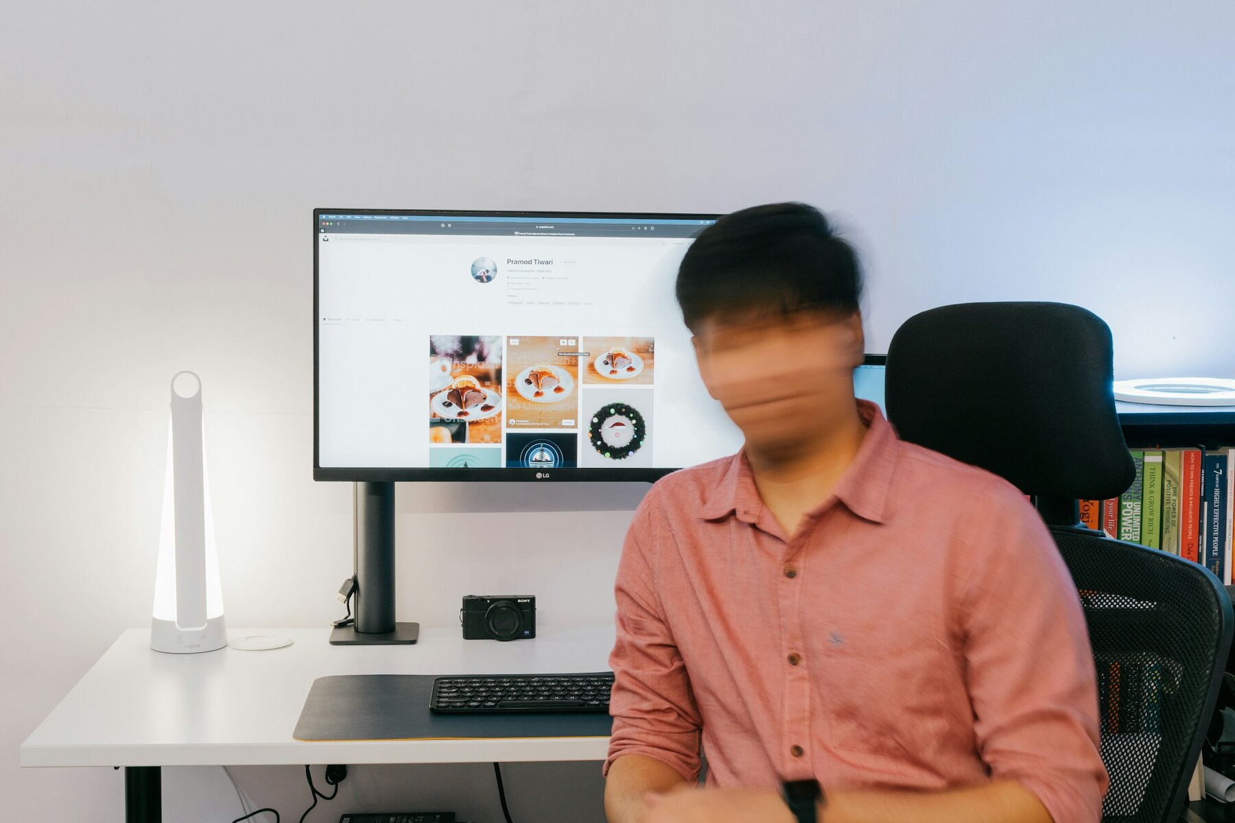 Person sitting infront of computer