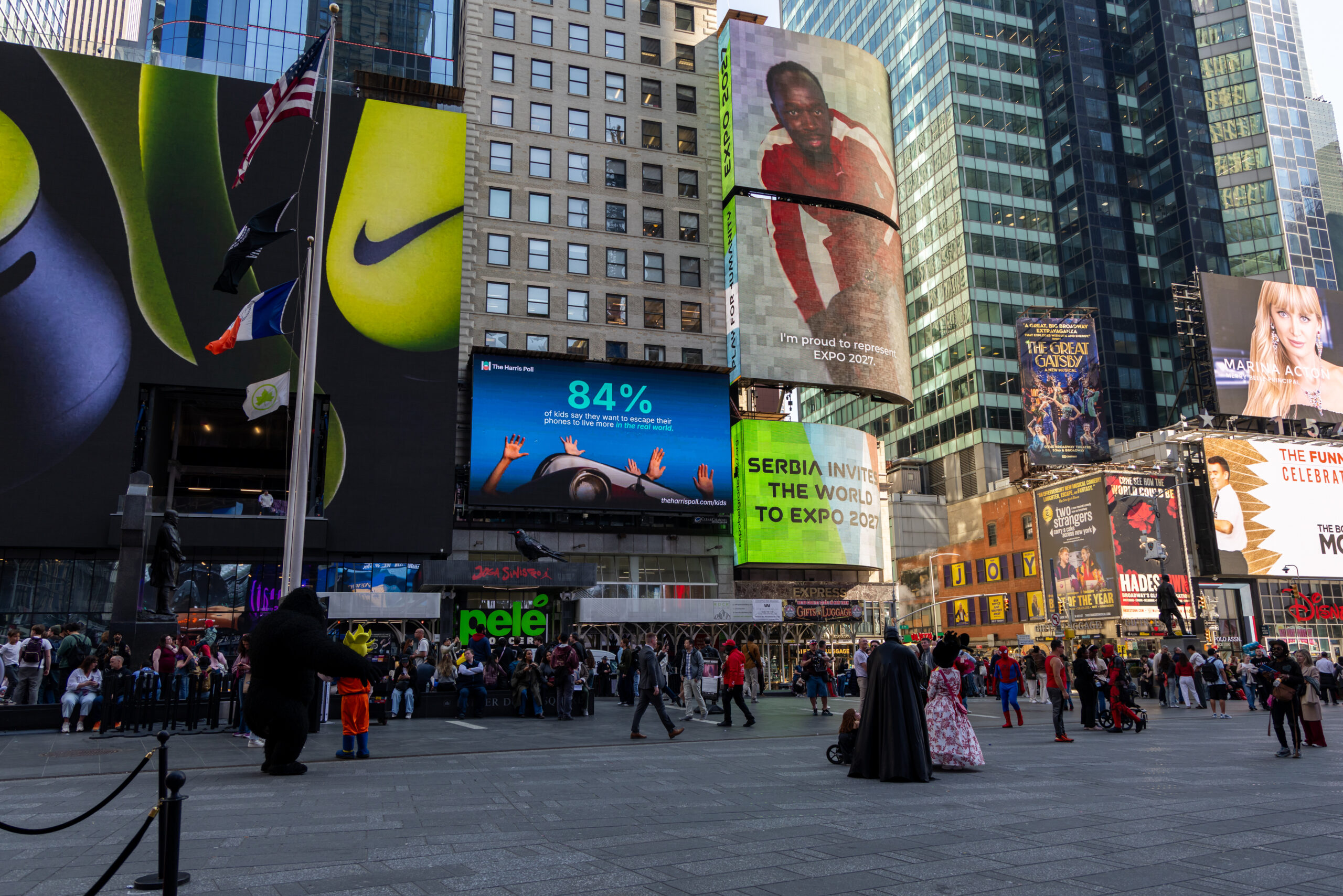 Harris Poll billboard in Times Square